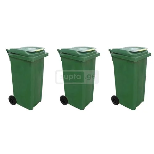 პლასტმასის ნაგვის ურნა ბორბლებზე 240ლ